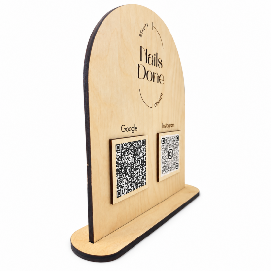Επιτραπέζιο Stand με 3D QR Code  | Μονής Όψης | 25 x 20cm